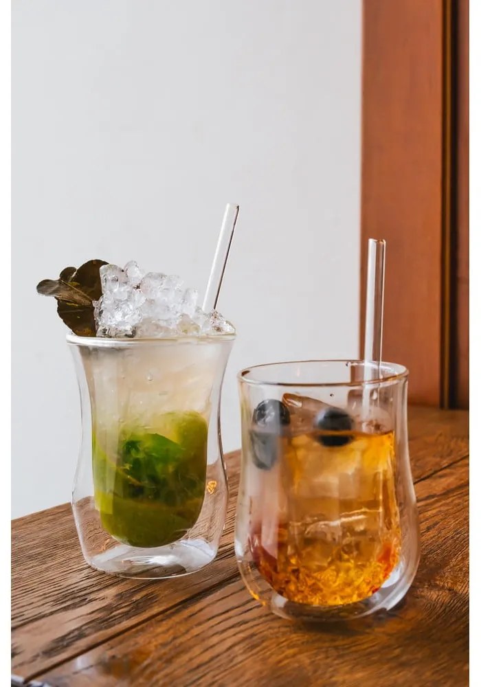 Set 6 paie din sticlă Vialli Design, lungime 15 cm