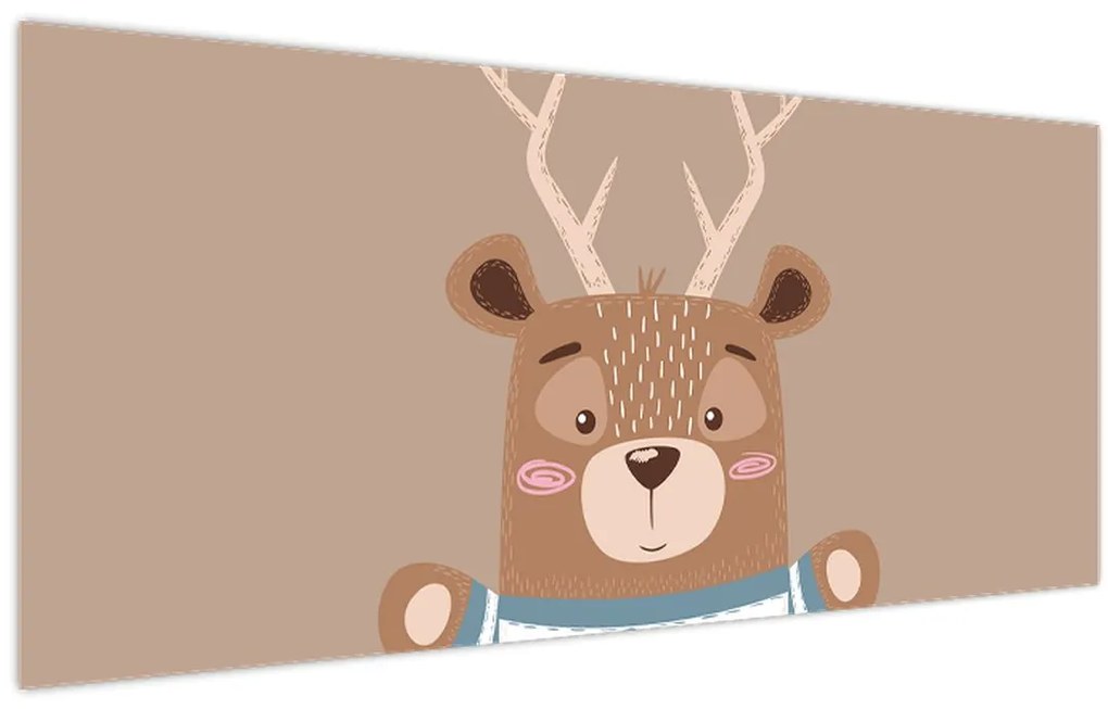 Tablou - Cerb în cămașă cu dungi (120x50 cm)