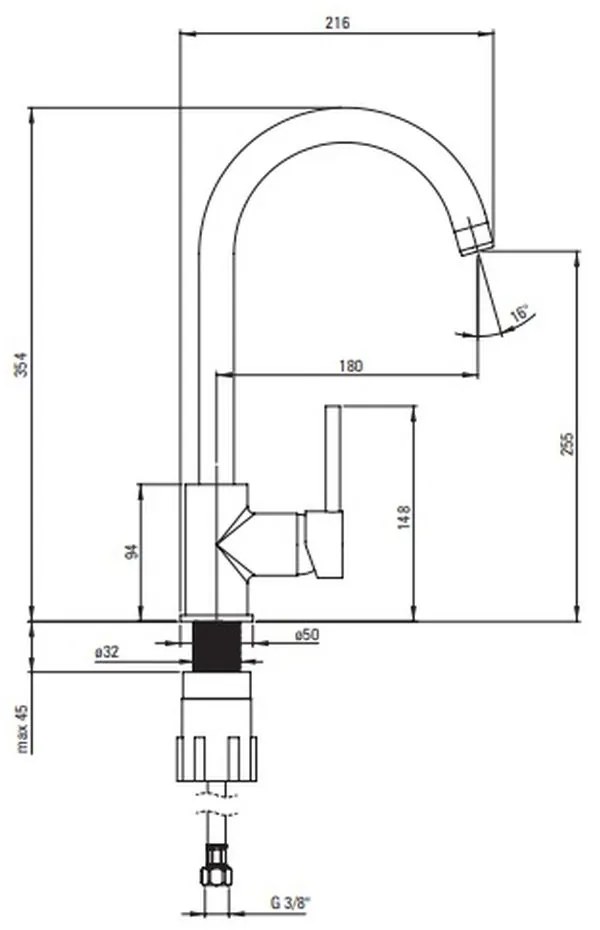 Set chiuveta bucatarie compozit cu picurator si baterie graphite Deante, Leda Graphite