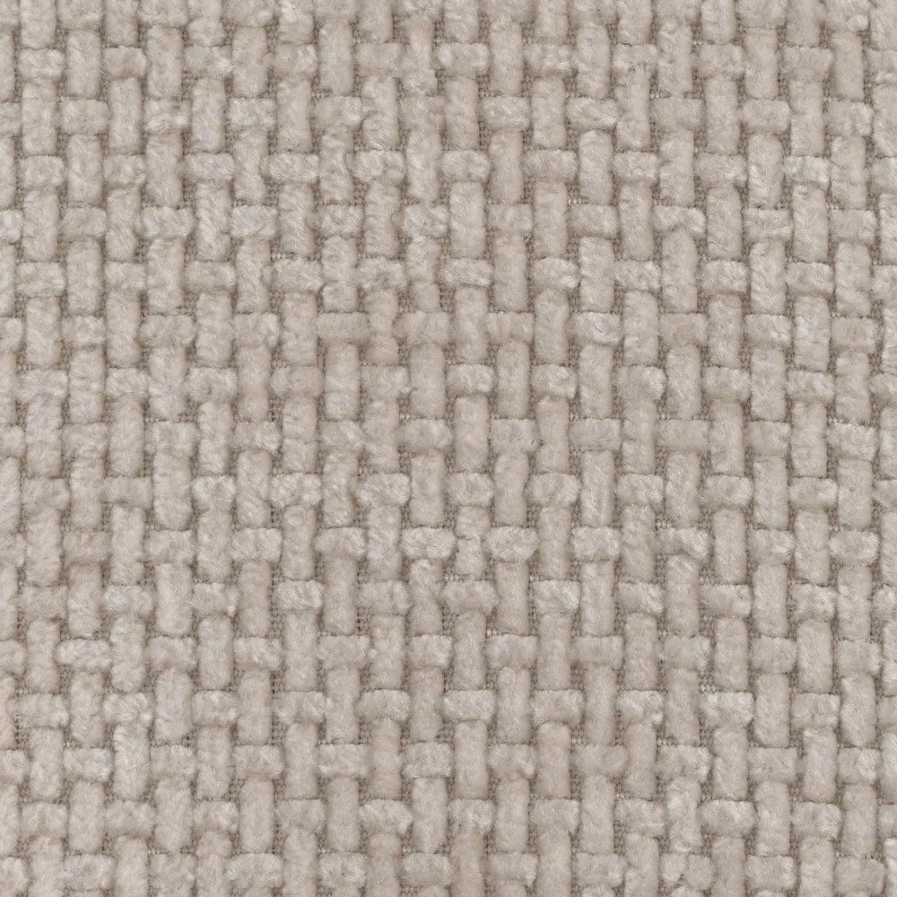 Taburet bej cu tapițerie din chenille – Ixia