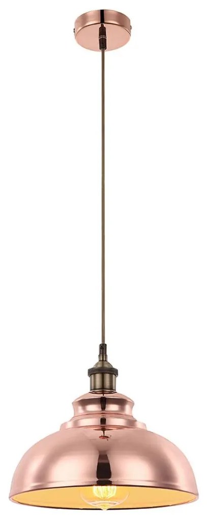 Lustra,Pendul Industrial Style, diam.28,5cm, finisaj cupru, MANDY 15083 GL