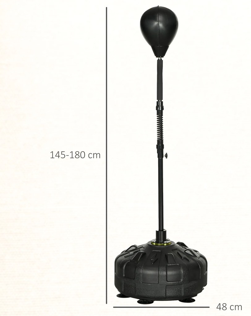 SPORTNOW Sac de box cu suport reglabil 145–180 cm, bază umplută, negru | Aosom Romania