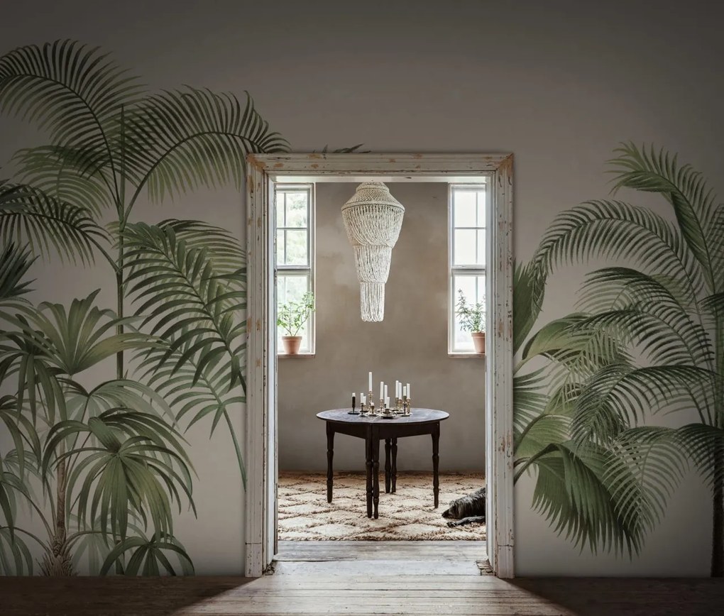 Fototapet, Retro Jungle, Green, Rebel Walls
