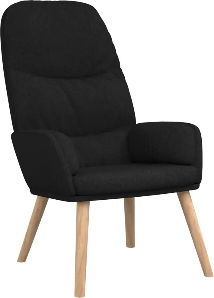 vidaXL Scaun de relaxare, negru, material textil