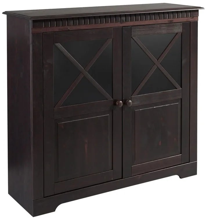 Vitrină maro închis din lemn de pin 95x35 cm Lisa – Støraa