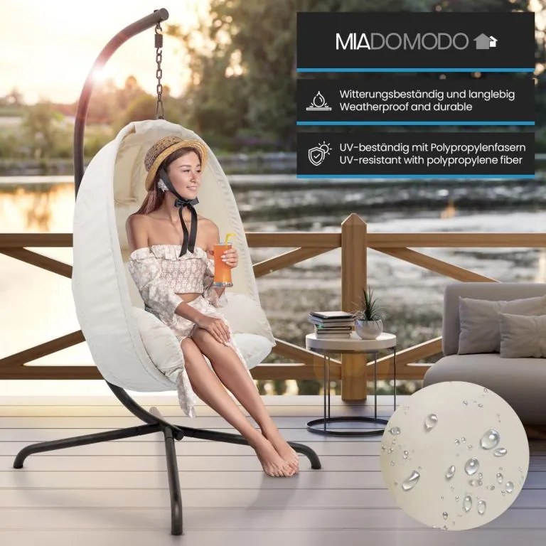 Scaunul suspendat MIADOMODO, de culoare bej