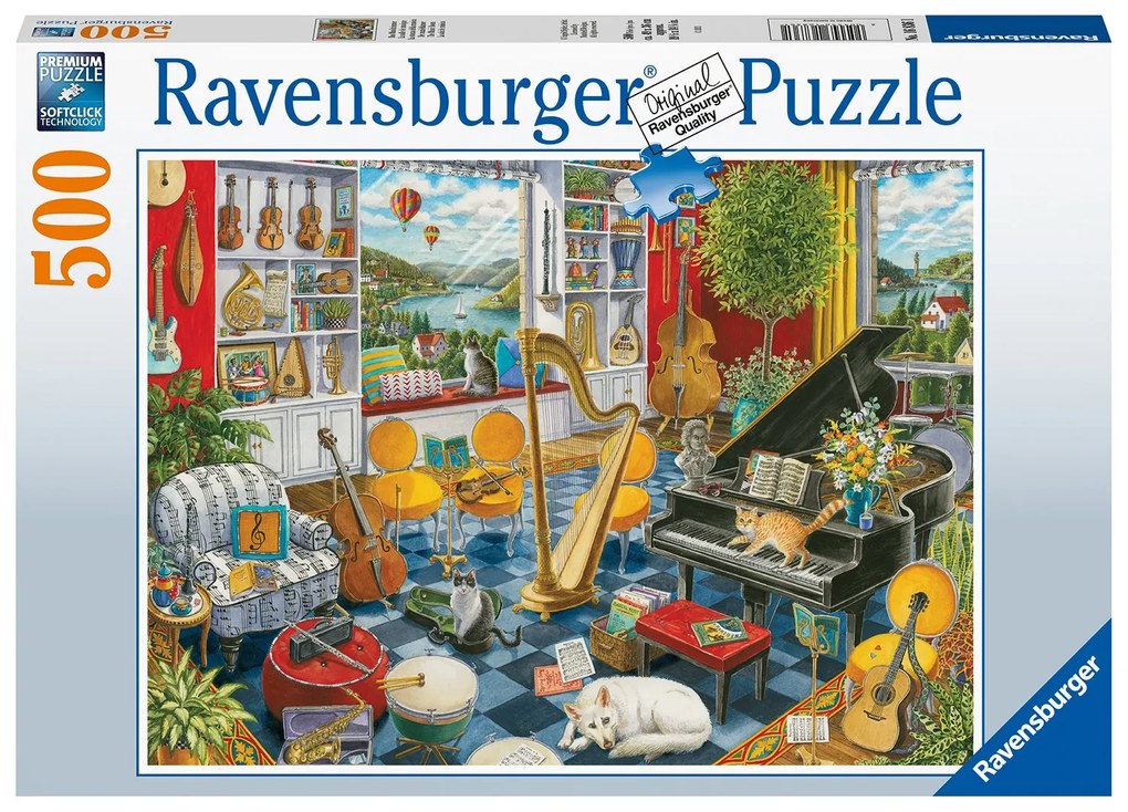 PUZZLE SALA DE MUZICA, 500 PIESE - RAVENSBURGER (RVSPA16836)
