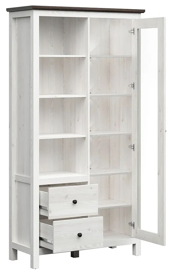 Vitrină Hesen REG1W2S/20/11 (cu iluminat LED) (zadă sibiu deschis + Pin larico). Promo -18%. 1062526