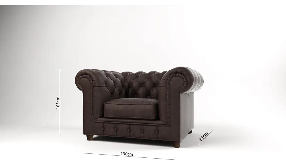 Fotoliu maro închis cu tapițerie din catifea Cambridge – Ropez