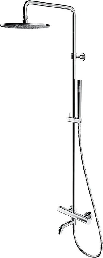 Coloana de dus cu baterie termostatata Omnires Y finisaj crom lucios