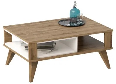 Măsuță de cafea IONIS 40x90 cm maro/albă