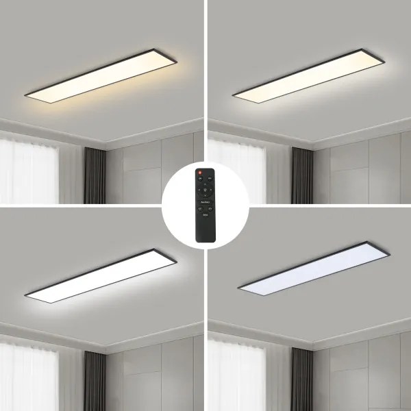 Plafonieră LED dimabilă Brilagi SLIMFRAME LED/58W/230V 120x30 cm negru + telecomandă