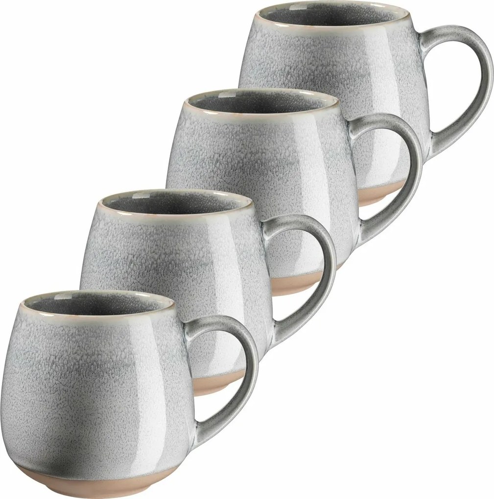 Mäser Set de 4 căni mari AQUATA – 500 ml, gri, 500 ml