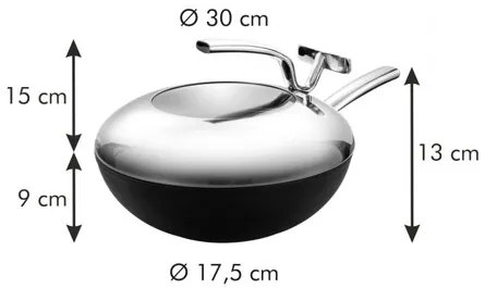 Tigaie Wok cu capac Tescoma PRESIDENT diam. 30 cm