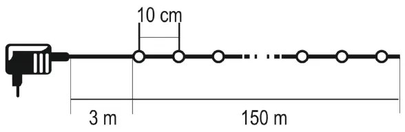 Instalație LED de Crăciun pentru exterior 1500xLED/230V, 8 funcții, 153 m, IP44, alb rece + telecomandă