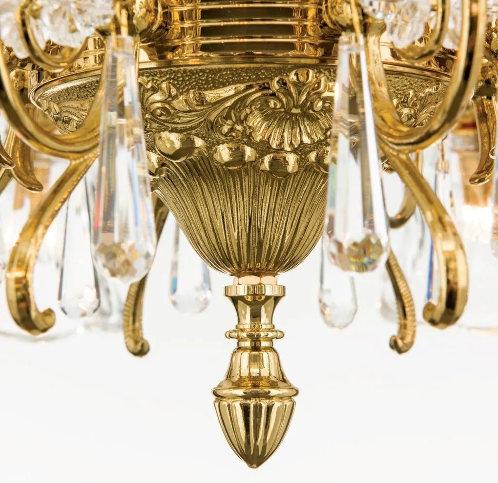 Candelabru cristal design lux LA BOHEME D-76cm 12L gold plated