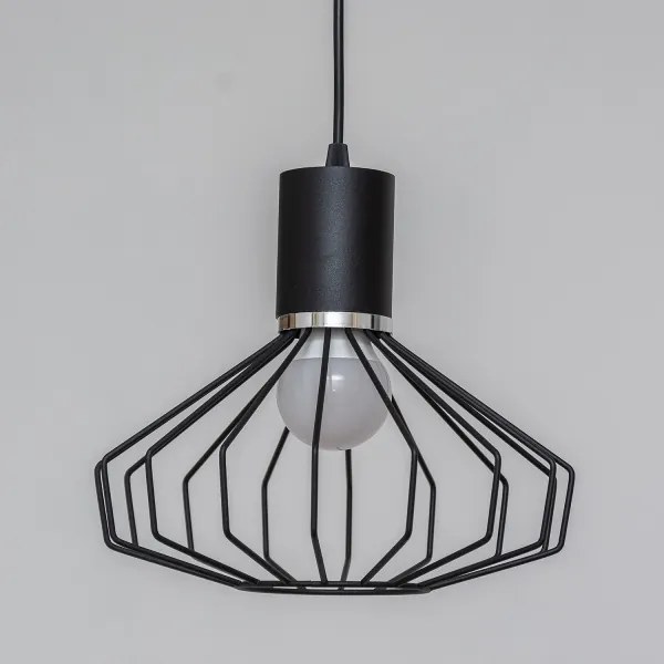 Candelabru suspendat pe cablu SOLANO 3xE27/15W/230V negru/crom lucios