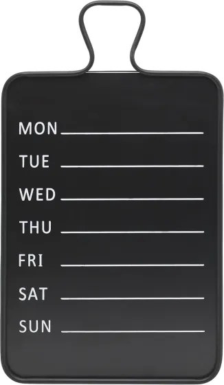 Panou decorativ din metal "Weekdays", H70 cm