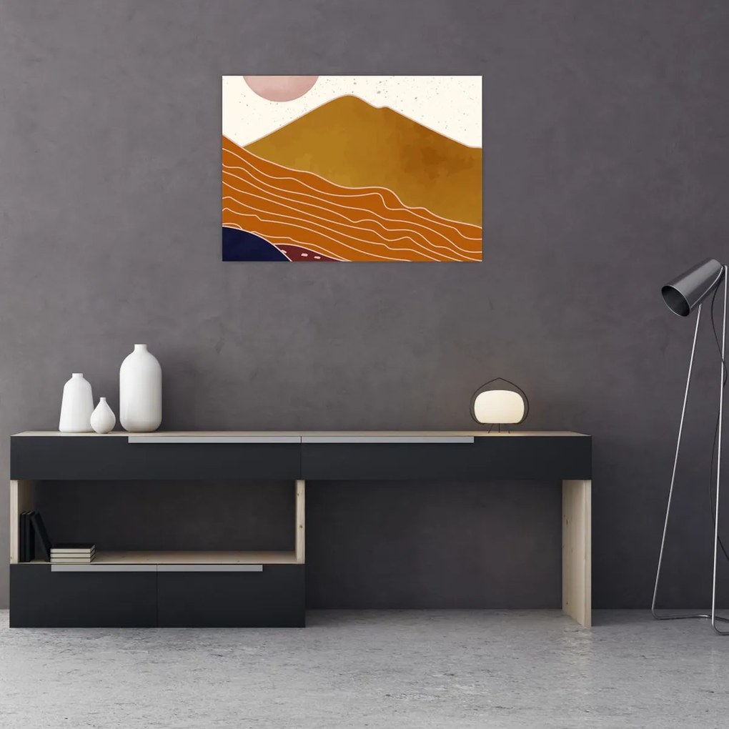 Tablou - Muntele de design Spacefrog N⁰1 (70x50 cm)