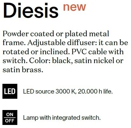 Lampadar, Lampa de podea DIESIS PT NERO
