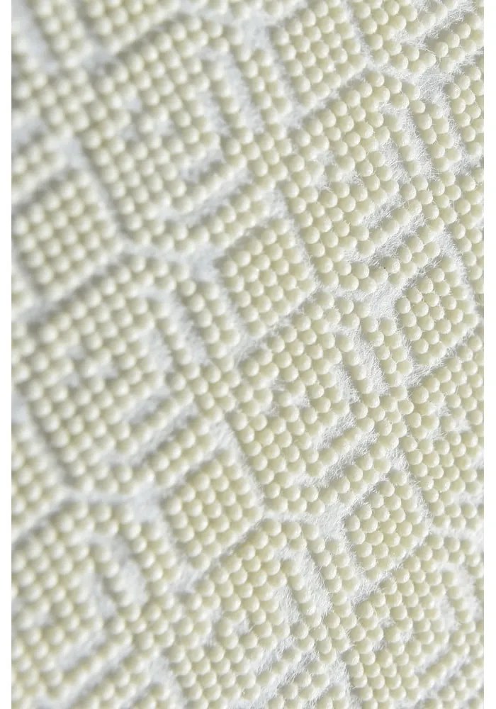 Covoraș de baie alb/gri 60x40 cm Honeycomb - Foutastic