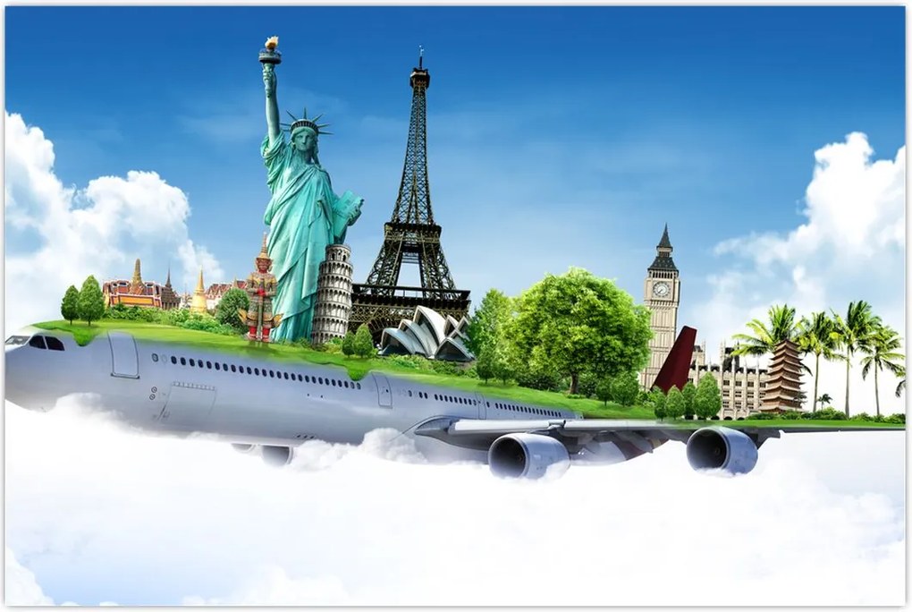 Tablou - Călătorie în jurul lumii (90x60 cm)