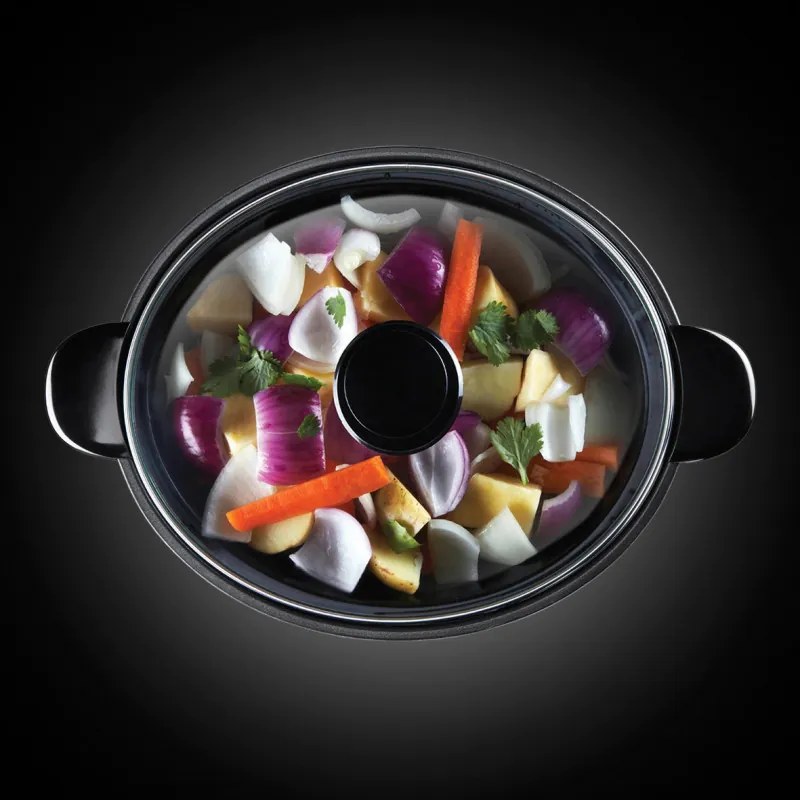 Slow Cooker Russell Hobbs Cook 22740-56, 160 W, 3,5 l, 2 programe, Pastreaza caldura, Inox