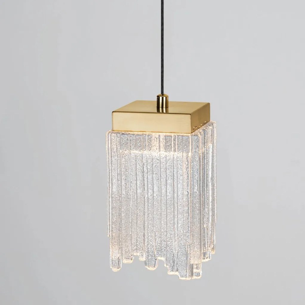 Lustra, Pendul LED suspendat alama aurie VANCE