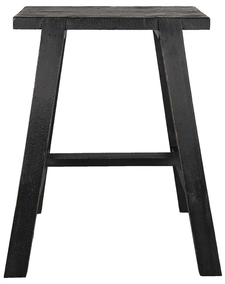 Scaunel negru, din lemn masiv, 50x39x58 cm, Rasty