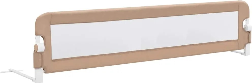 vidaXL Balustradă protecție pat copii, gri taupe, 180x42 cm, poliester