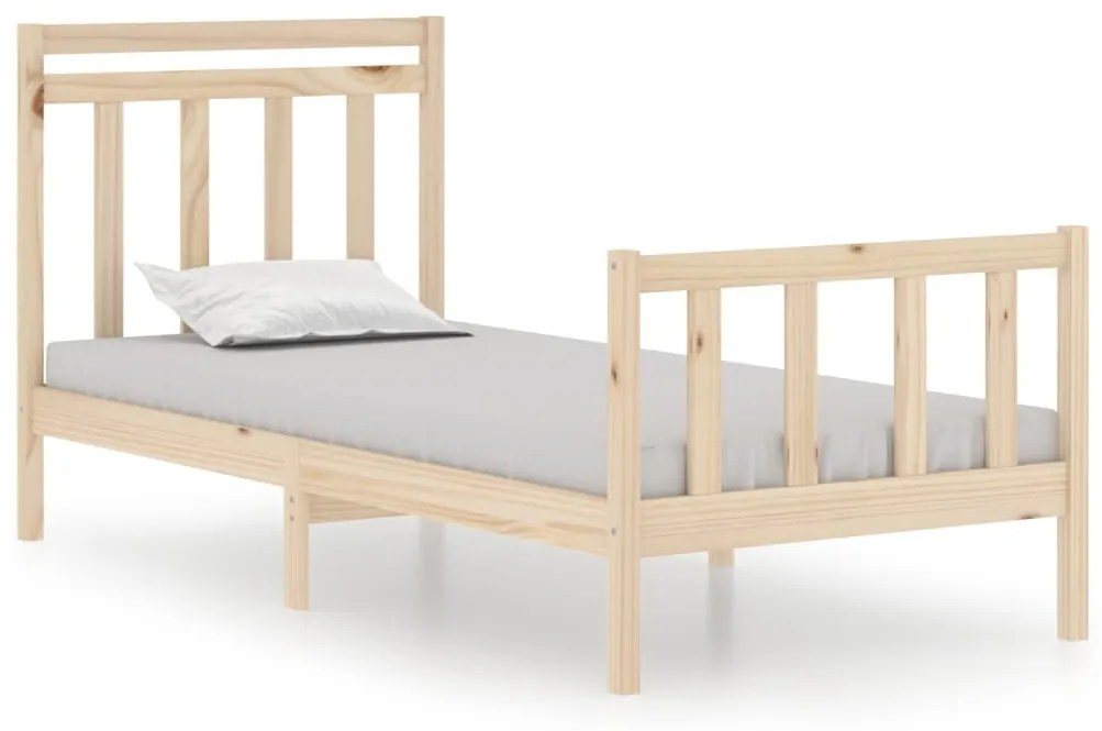 3105340 vidaXL Cadru de pat mic single, 75x190 cm, lemn masiv