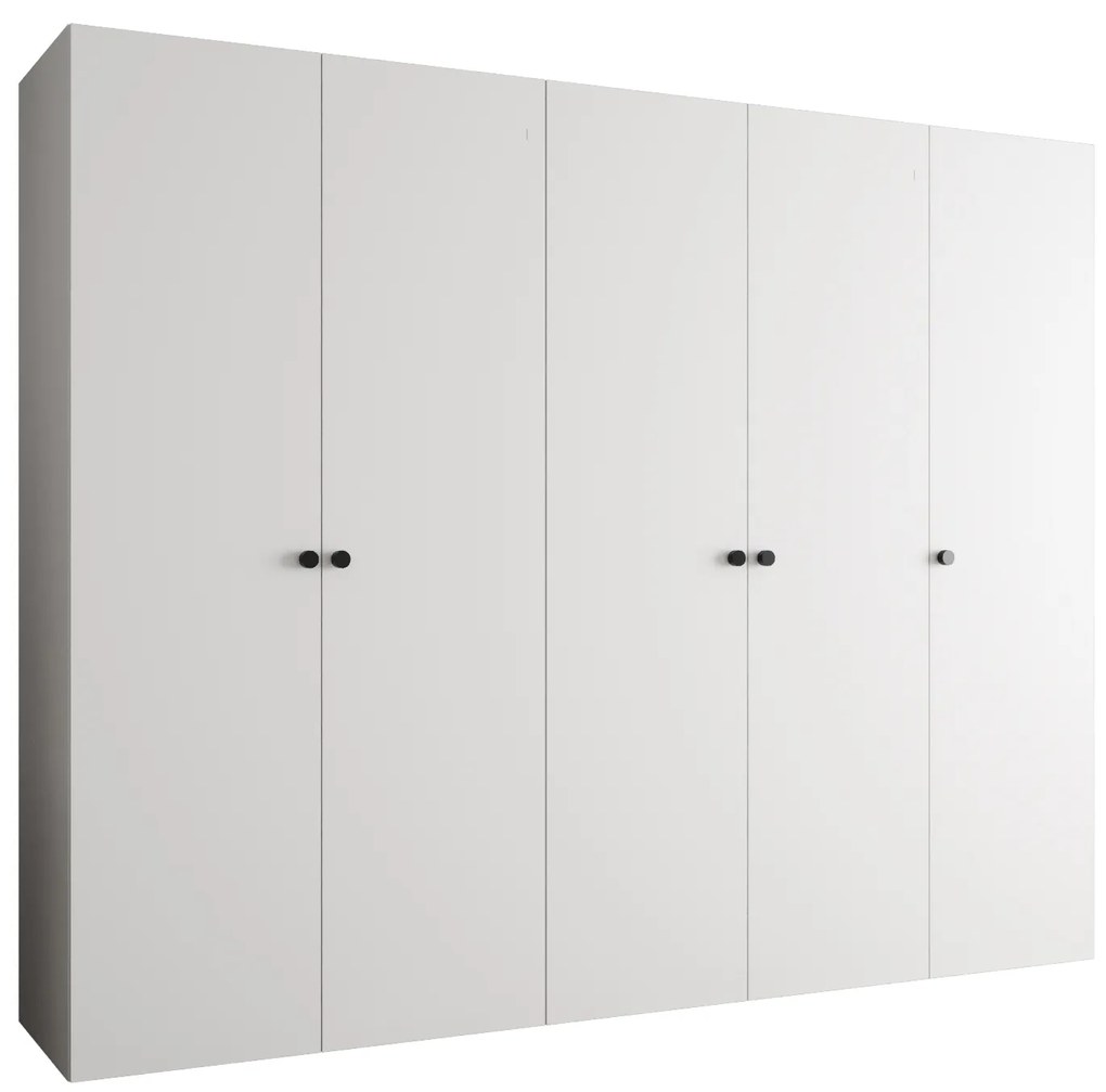 Dulap de haine 250 cm Parna 1 (alb + Negru). 1125890