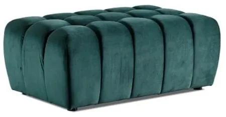 Set canapea extensibila, fotoliu si taburet verde inchis Lazio