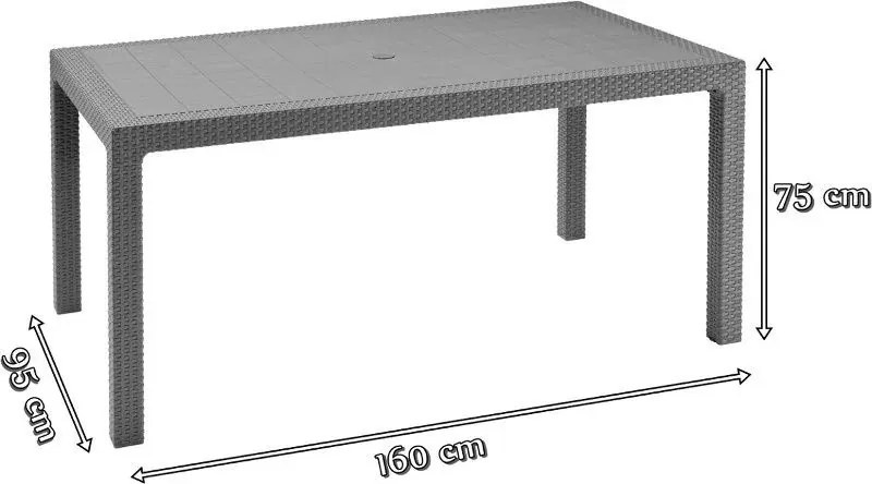 Set de mobilier de grădină Corfu Love max duo cub grafit