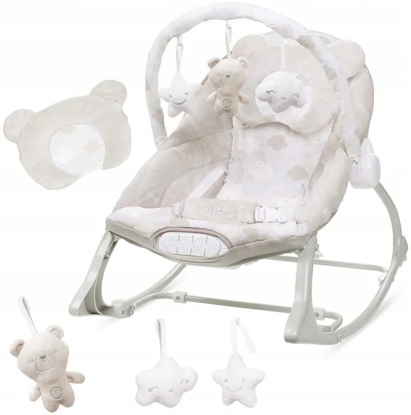 ShopJK BALANSOAR CU VIBRAȚII PENTRU BEBLUȘI KIDWELL PINO BEJ