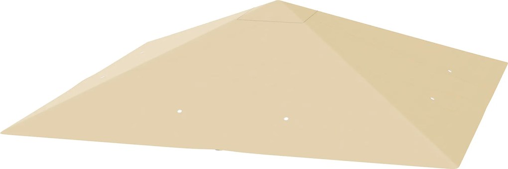 Outsunny Acoperiș de schimb pentru pavilion 3 x 3 m rezistent la apă acoperiș pavilion UPF30+ husă de schimb țesătură Oxford, 370 g/m², Bej | Aosom Romania
