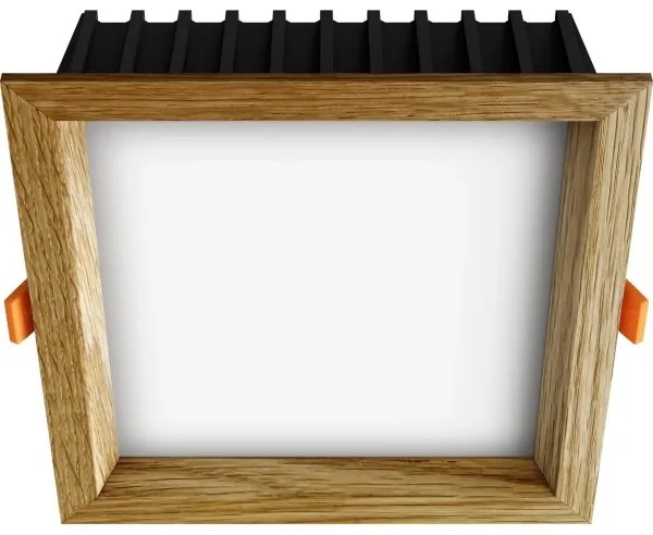 Corp de iluminat LED încastrat SQUARE LED/12W/230V 4000K 17x17 cm lemn masiv stejar APLED