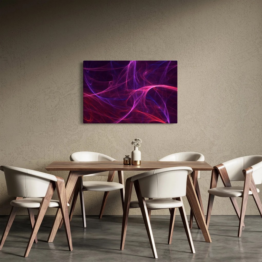 Tabloul abstract cu linii curbe (90x60 cm)