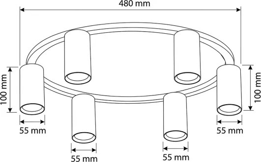 Brilagi - plafonieră LED RGBW reglabilă SELE 6xGU10/6,5W/230V albă