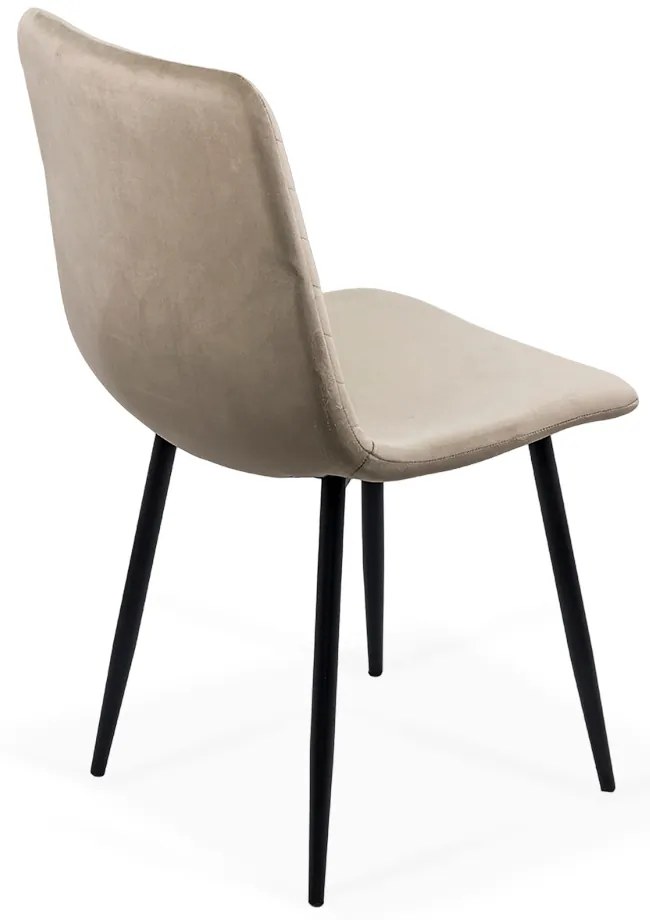 RESIGILAT - Scaun dining din catifea BUC 208 bej
