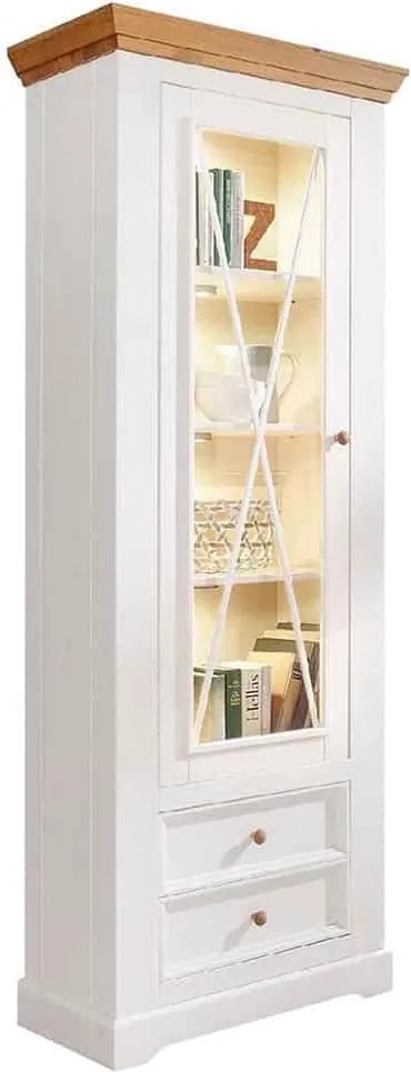 Set lemn masiv alb-natur Living Iris Model A