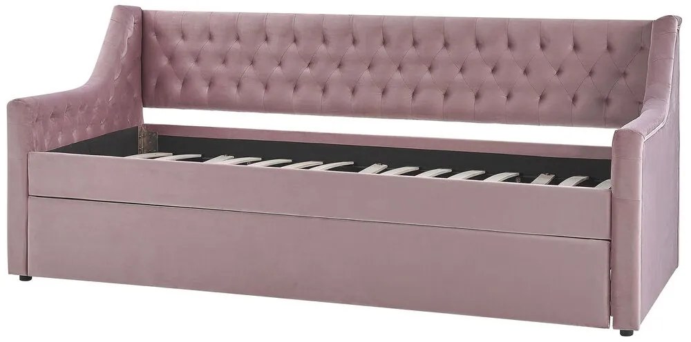 Pat extensibil 90x200 cm Maisha (roz). 1035496