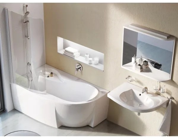 Ravak C571000000 - Cadă de colț ROSA 160x95 cm, din acrilic, albă