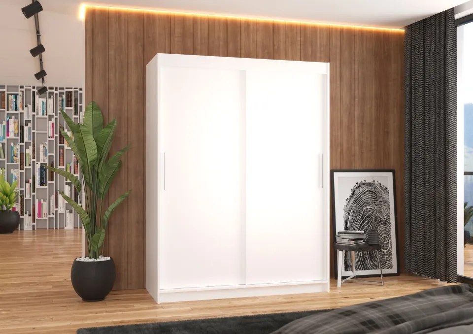 Dulap cu usi glisante 150x215 cm, Denver, ADRK Furniture (Culoare: Sonoma)