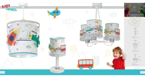 Dalber 61682 - Lustră copii BABY TRAVEL 1xE27/60W/230V