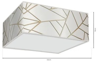 Plafonieră ZIGGY 3xE27/60W/230V albă/aurie