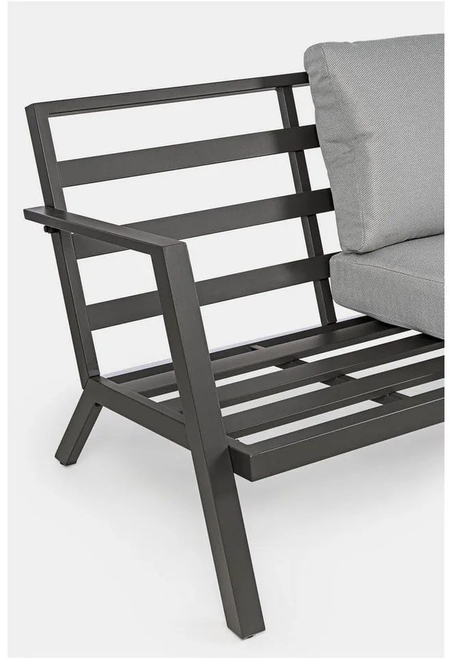 Set mobilier de grădină gri din aluminiu pentru 4 persoane Harley – Bizzotto