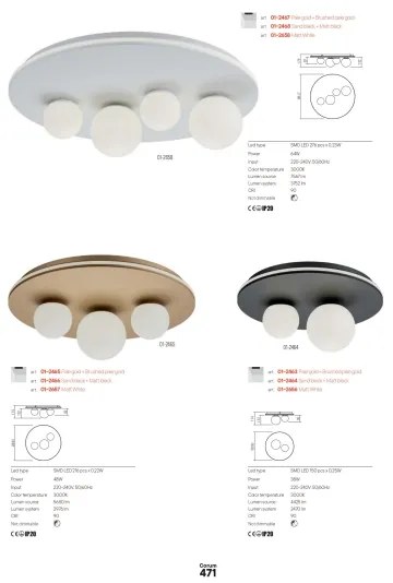 Redo 01-2657 - Plafonieră LED CORUM LED/48W/230V 3000K CRI 90 albă