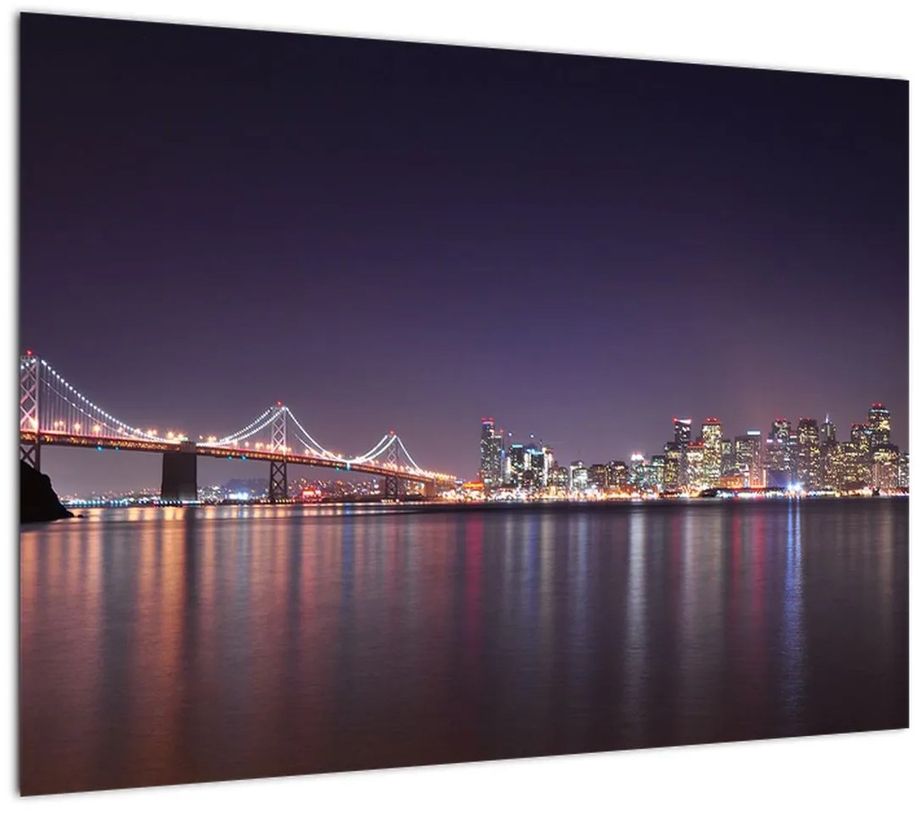 Tablou pe sticlă cu privirea spre San Francisco, California (70x50 cm)