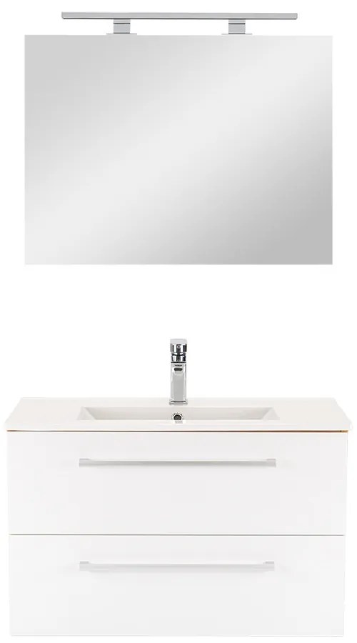 Mobilier complet de baie Vario Clam 80 stejar-alb